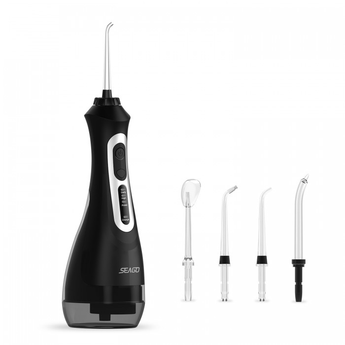 Portable multifunctional mouthwash, suitable for cleaning braces, available in black and white