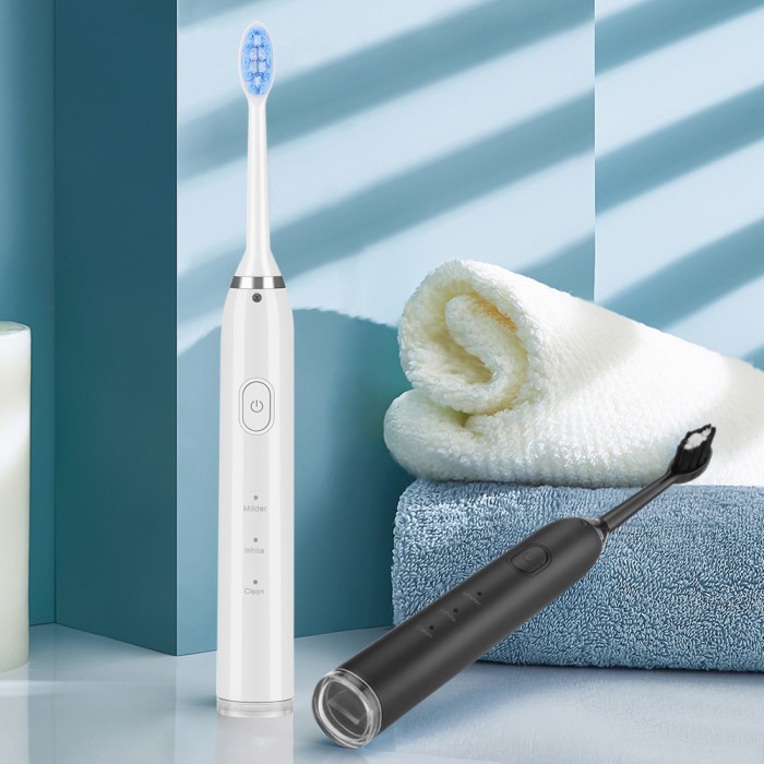 Two-in-one, three-speed adjustable, LED fill light, soft-bristled electric toothbrush (USB charging)