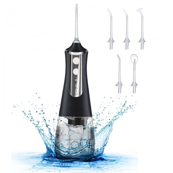 Household electric tooth cleaner (5 nozzles), oral cleaning irrigator (type-c rechargeable)