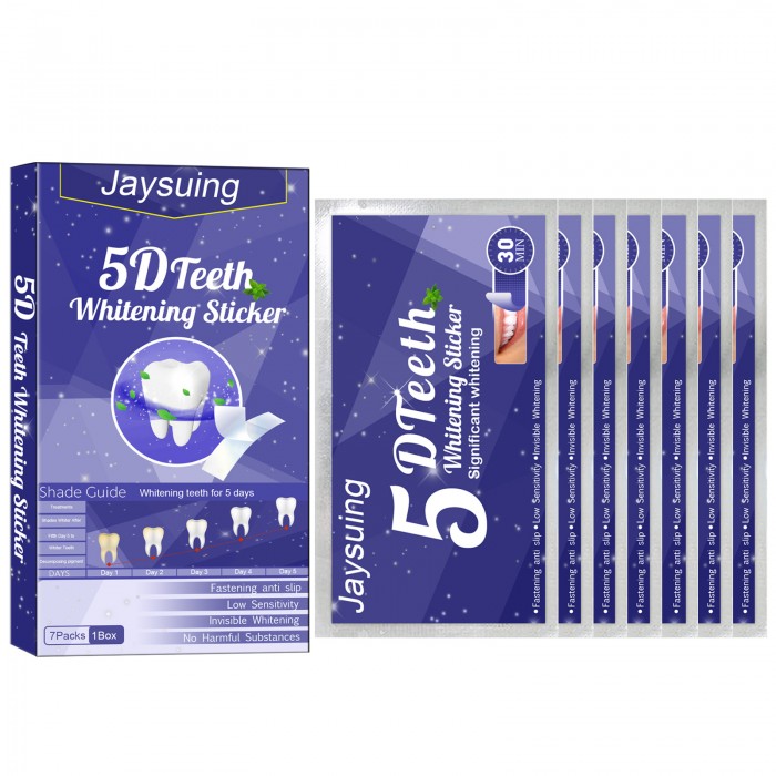 5D Whitening Teeth Strips (50 pieces in a value pack), whiten teeth quickly, remove yellowing and stains, and clean deeply