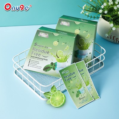 9D lime flavored whitening tooth strips (14 pairs, half a month’s supply), keep your breath fresh