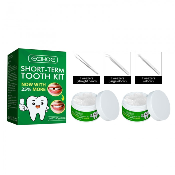 Temporary dental restoration kit (3 sets of value-for-money set), film and television dance modified dentures, temporary fillings