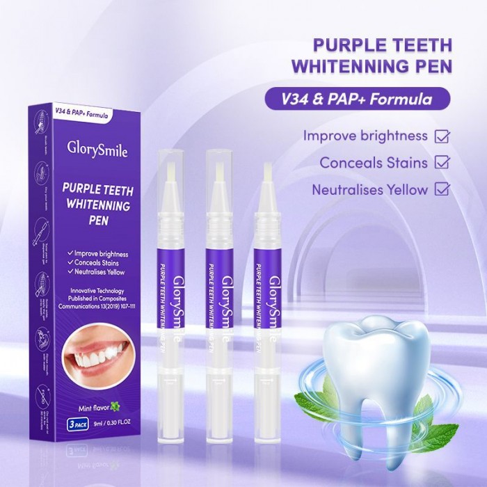 Caneta clareadora de dentes V34, gel clareador de dentes (3 unidades)